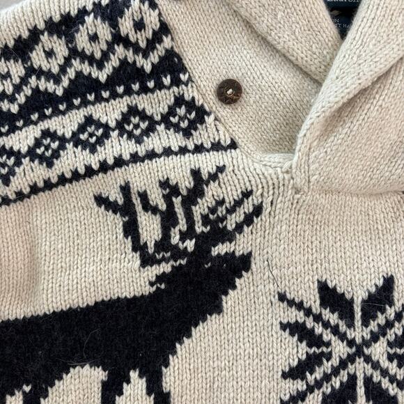 Vintage Polo Ralph Lauren Men’s Fair Isle Shawl Collar Sweater XL Wool - Picture 6 of 10